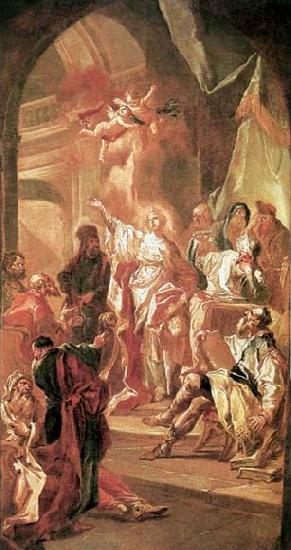 Kracker, Johann Lucas The Dispute between St Catherine of Alexandria and the Philosophers Germany oil painting art